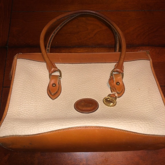 Vintage Dooney and Bourke Cream Brown Purse - Picture 1 of 7